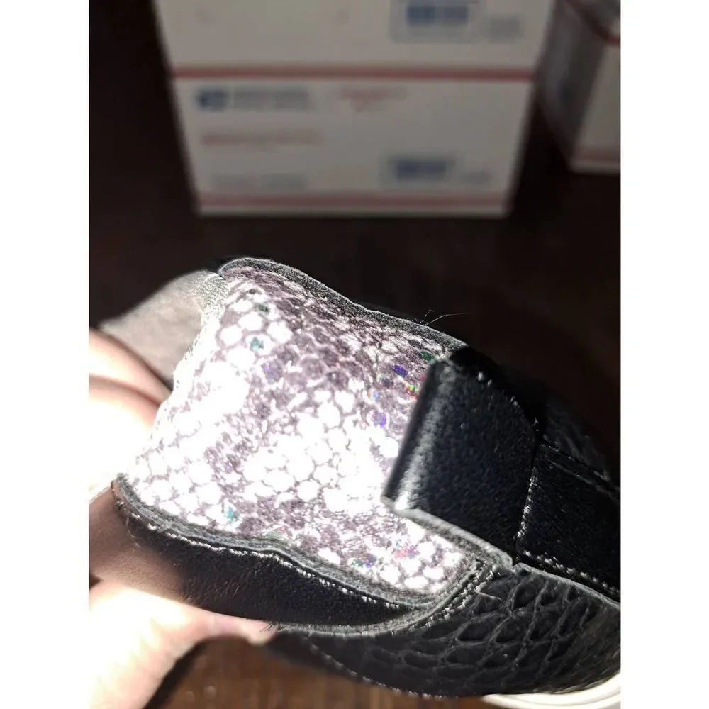 Size 8 Madden Girl Supastud Black Leather High Top Sneaker Athletic Casual Shoes
